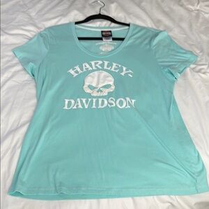 Harley-Davidson Blue Relaxed Short Sleeve T-Shirt